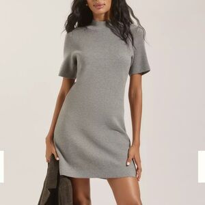 Anthropologie Nina Short-Sleeve Mock Neck Mini Dress